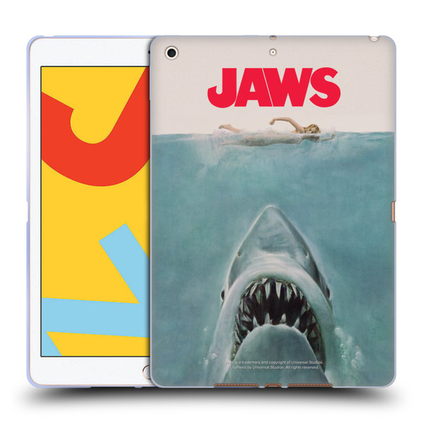 Jaws I Key Art Poster Soft Gel Case for Apple iPad 10.2 2019/2020/2021