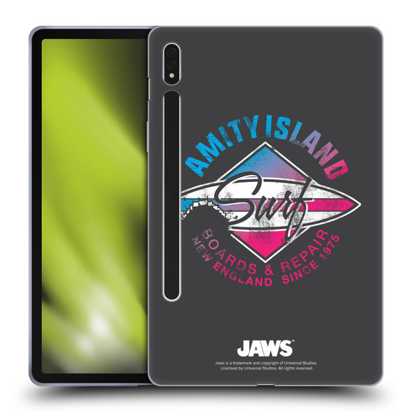 Jaws I Key Art Surf Soft Gel Case for Samsung Galaxy Tab S8
