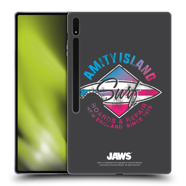 Jaws I Key Art Surf Soft Gel Case for Samsung Galaxy Tab S8 Ultra