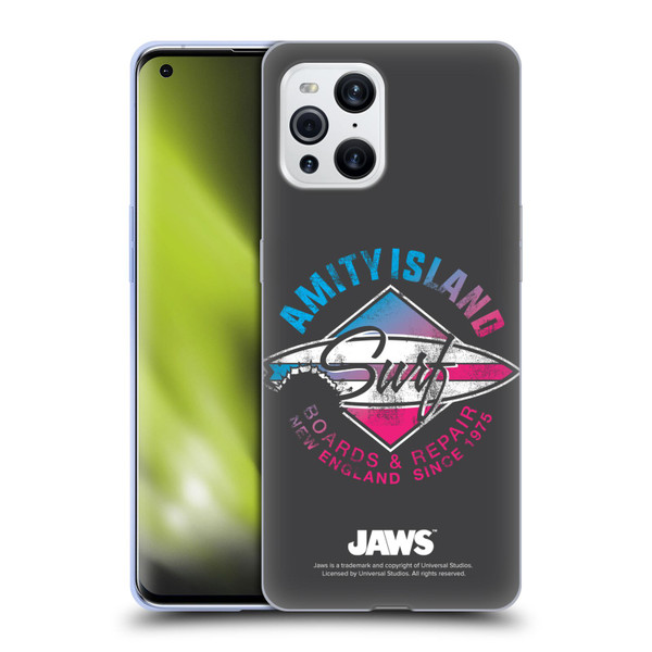 Jaws I Key Art Surf Soft Gel Case for OPPO Find X3 / Pro
