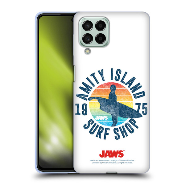 Jaws I Key Art Surf Shop Soft Gel Case for Samsung Galaxy M53 (2022)