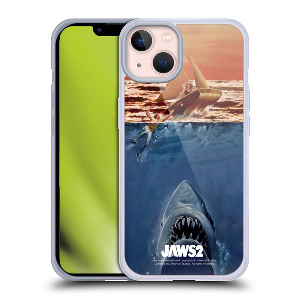 Jaws II Key Art Sailing Poster Soft Gel Case for Apple iPhone 13