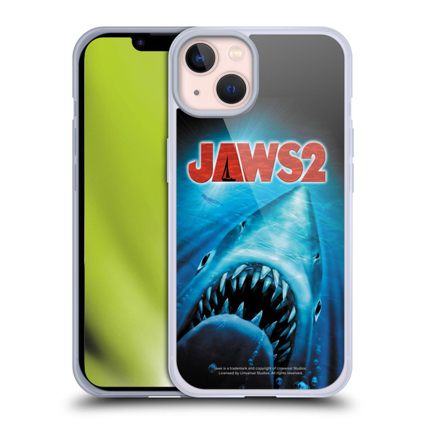 Jaws II Key Art Swimming Poster Soft Gel Case for Apple iPhone 13