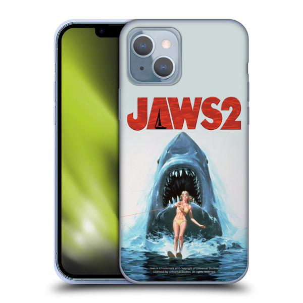 Jaws II Key Art Wakeboarding Poster Soft Gel Case for Apple iPhone 14