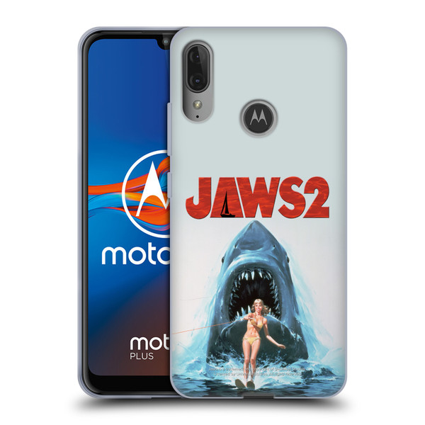 Jaws II Key Art Wakeboarding Poster Soft Gel Case for Motorola Moto E6 Plus