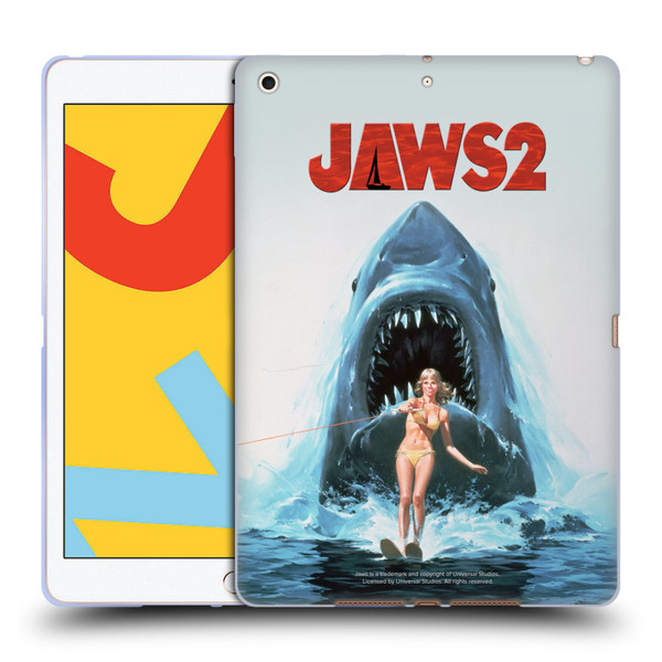 Jaws II Key Art Wakeboarding Poster Soft Gel Case for Apple iPad 10.2 2019/2020/2021