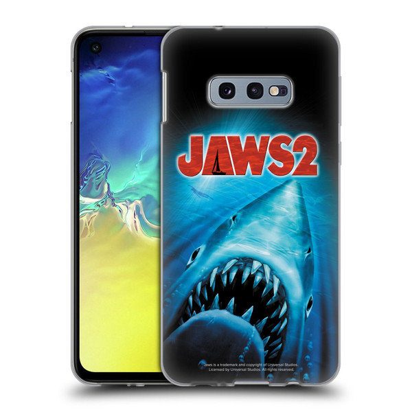 Jaws II Key Art Swimming Poster Soft Gel Case for Samsung Galaxy S10e
