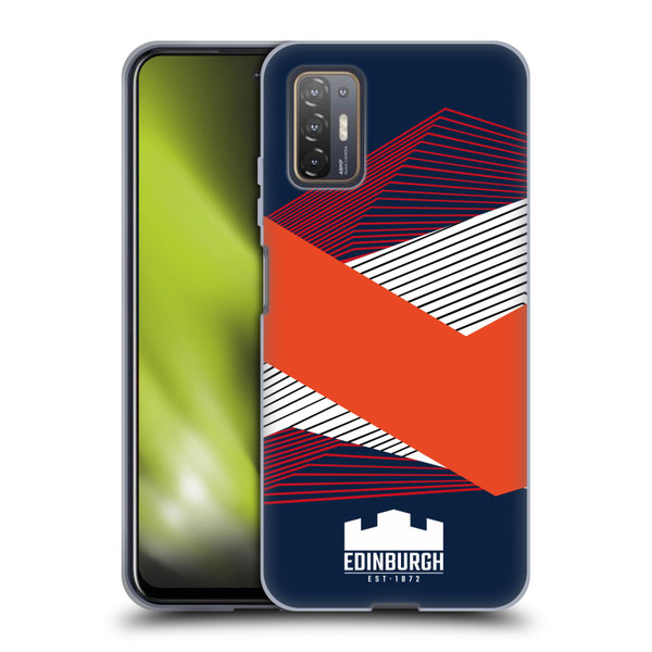 Edinburgh Rugby Graphics Shapes Soft Gel Case for HTC Desire 21 Pro 5G