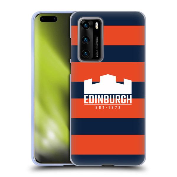Edinburgh Rugby Graphics Stripes Soft Gel Case for Huawei P40 5G