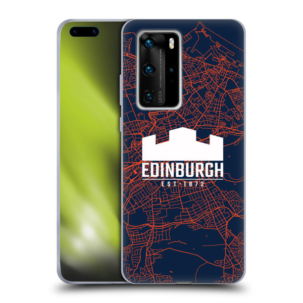 Edinburgh Rugby Graphics Map Soft Gel Case for Huawei P40 Pro / P40 Pro Plus 5G