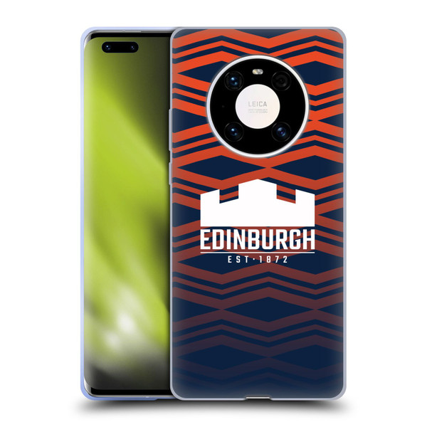 Edinburgh Rugby Graphics Pattern Gradient Soft Gel Case for Huawei Mate 40 Pro 5G
