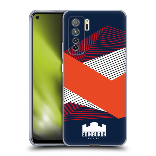 Edinburgh Rugby Graphics Shapes Soft Gel Case for Huawei Nova 7 SE/P40 Lite 5G
