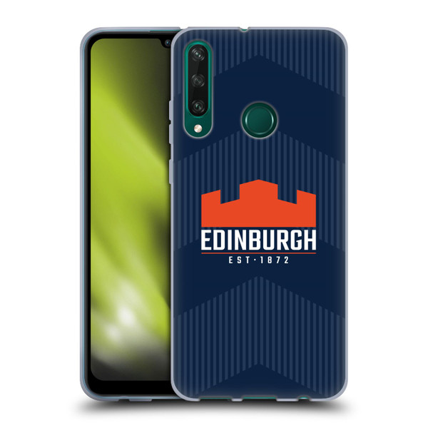 Edinburgh Rugby Graphics Lines Soft Gel Case for Huawei Y6p