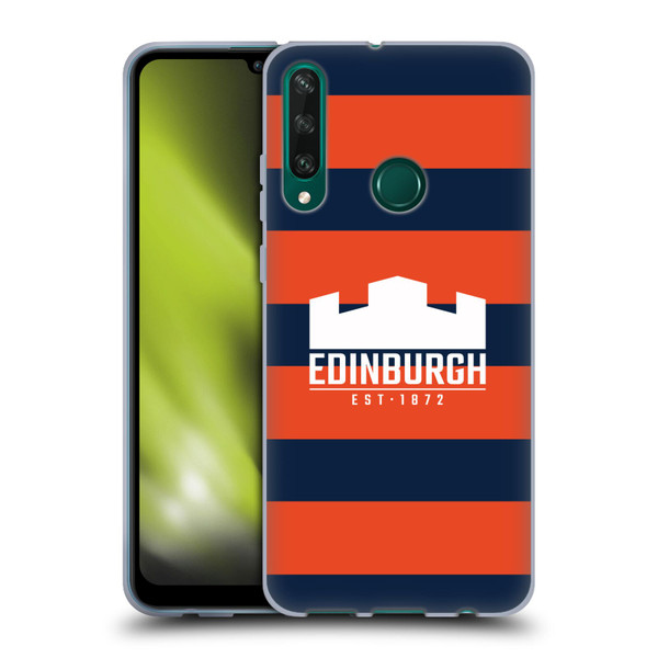 Edinburgh Rugby Graphics Stripes Soft Gel Case for Huawei Y6p