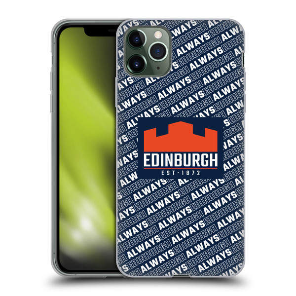 Edinburgh Rugby Graphics Logo Pattern Soft Gel Case for Apple iPhone 11 Pro Max