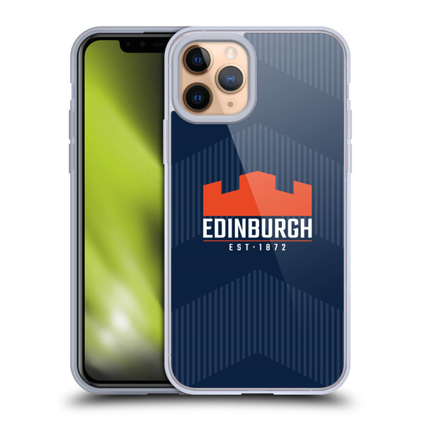 Edinburgh Rugby Graphics Lines Soft Gel Case for Apple iPhone 11 Pro