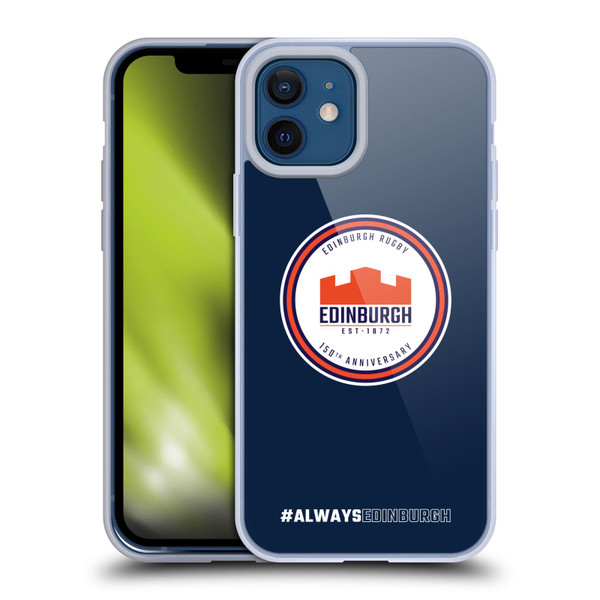 Edinburgh Rugby Graphics 150th Logo Soft Gel Case for Apple iPhone 12 / iPhone 12 Pro