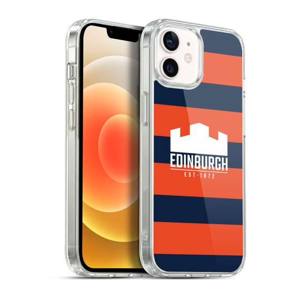 Edinburgh Rugby Graphics Stripes Soft Gel Case for Apple iPhone 12 / iPhone 12 Pro & MagSafe
