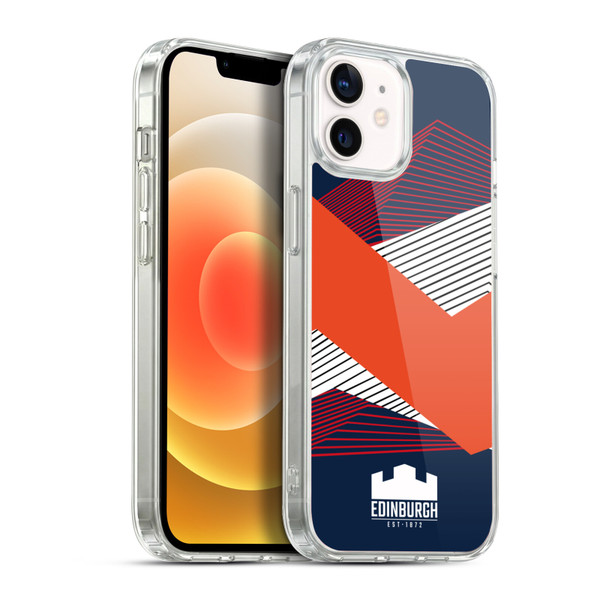 Edinburgh Rugby Graphics Shapes Soft Gel Case for Apple iPhone 12 / iPhone 12 Pro & MagSafe