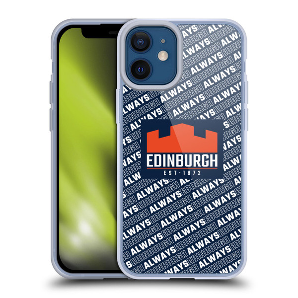 Edinburgh Rugby Graphics Logo Pattern Soft Gel Case for Apple iPhone 12 Mini