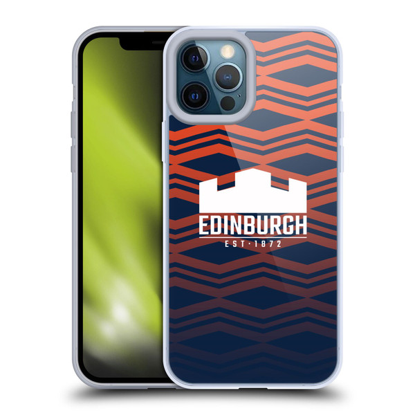 Edinburgh Rugby Graphics Pattern Gradient Soft Gel Case for Apple iPhone 12 Pro Max