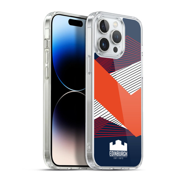 Edinburgh Rugby Graphics Shapes Soft Gel Case for Apple iPhone 13 Pro Max & MagSafe
