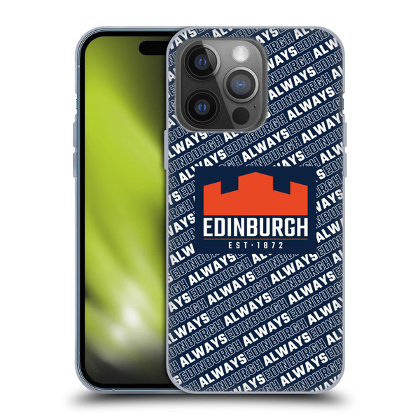 Edinburgh Rugby Graphics Logo Pattern Soft Gel Case for Apple iPhone 14 Pro