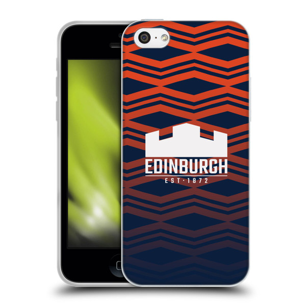 Edinburgh Rugby Graphics Pattern Gradient Soft Gel Case for Apple iPhone 5c