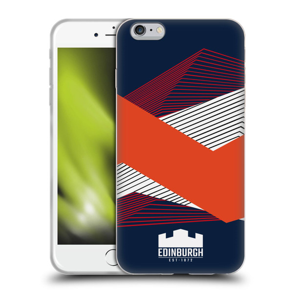 Edinburgh Rugby Graphics Shapes Soft Gel Case for Apple iPhone 6 Plus / iPhone 6s Plus