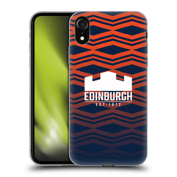 Edinburgh Rugby Graphics Pattern Gradient Soft Gel Case for Apple iPhone XR