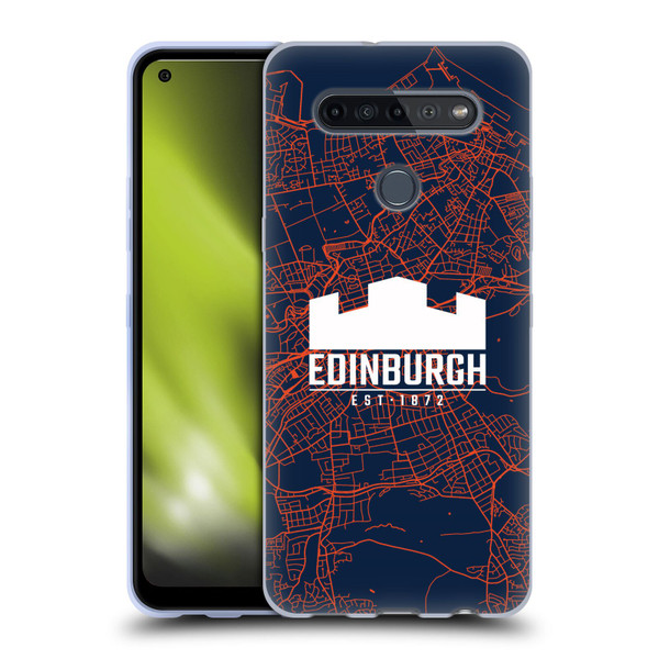 Edinburgh Rugby Graphics Map Soft Gel Case for LG K51S