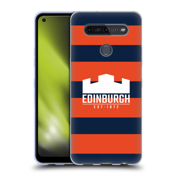 Edinburgh Rugby Graphics Stripes Soft Gel Case for LG K51S