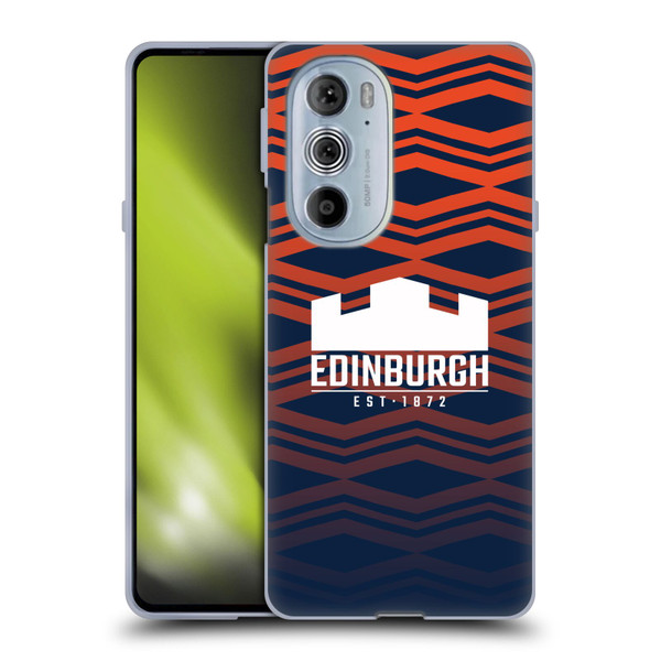 Edinburgh Rugby Graphics Pattern Gradient Soft Gel Case for Motorola Edge X30
