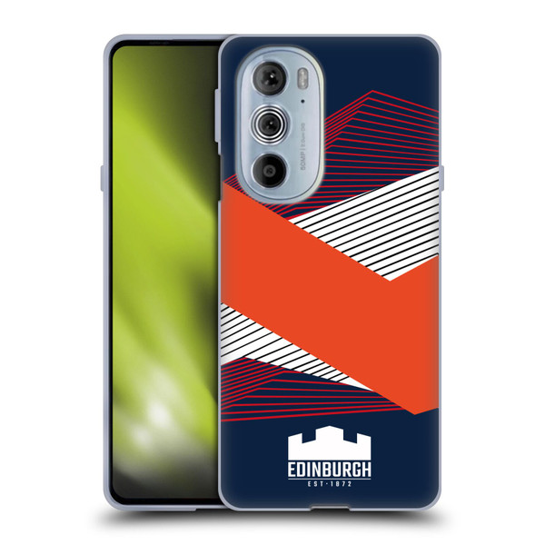 Edinburgh Rugby Graphics Shapes Soft Gel Case for Motorola Edge X30