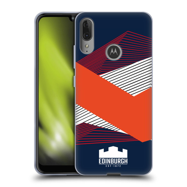 Edinburgh Rugby Graphics Shapes Soft Gel Case for Motorola Moto E6 Plus