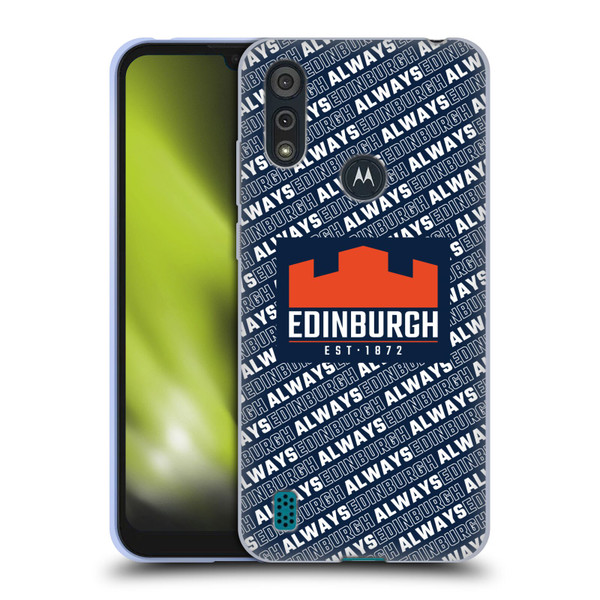 Edinburgh Rugby Graphics Logo Pattern Soft Gel Case for Motorola Moto E6s (2020)