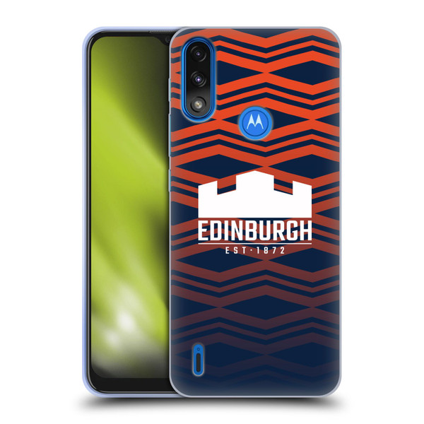 Edinburgh Rugby Graphics Pattern Gradient Soft Gel Case for Motorola Moto E7 Power / Moto E7i Power