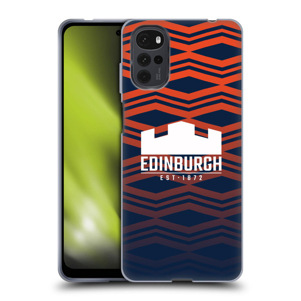 Edinburgh Rugby Graphics Pattern Gradient Soft Gel Case for Motorola Moto G22