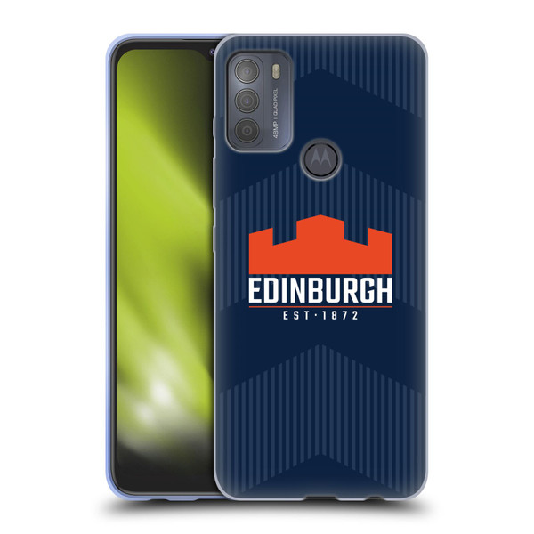 Edinburgh Rugby Graphics Lines Soft Gel Case for Motorola Moto G50