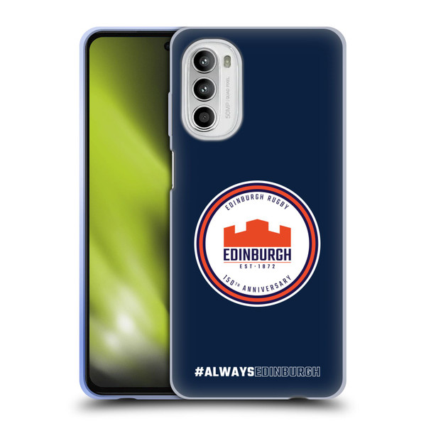 Edinburgh Rugby Graphics 150th Logo Soft Gel Case for Motorola Moto G52