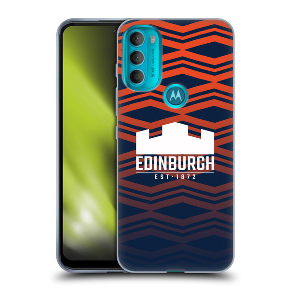 Edinburgh Rugby Graphics Pattern Gradient Soft Gel Case for Motorola Moto G71 5G