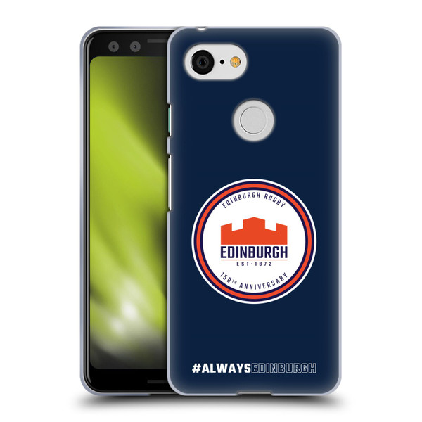 Edinburgh Rugby Graphics 150th Logo Soft Gel Case for Google Pixel 3