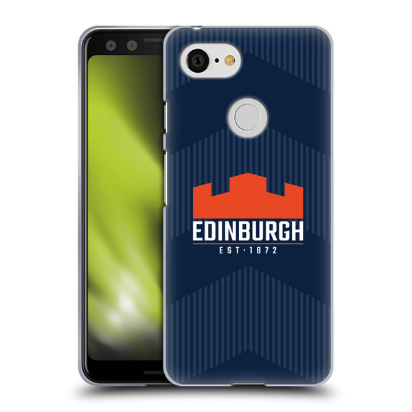 Edinburgh Rugby Graphics Lines Soft Gel Case for Google Pixel 3
