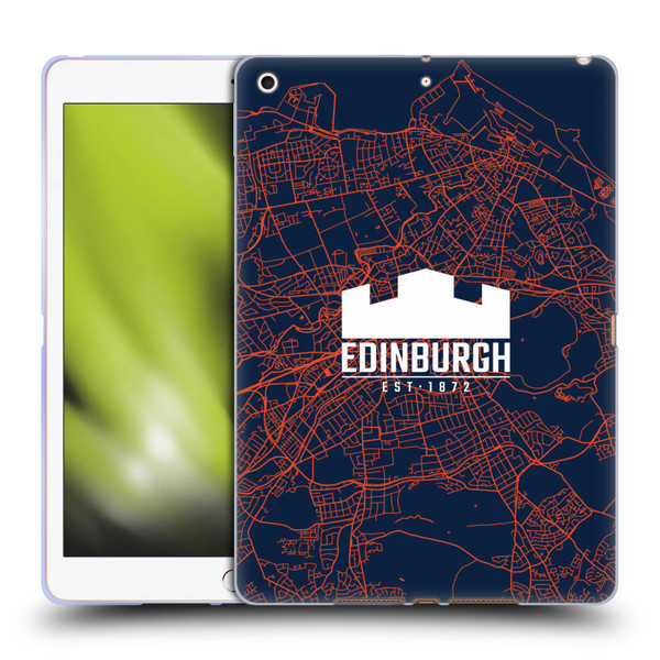 Edinburgh Rugby Graphics Map Soft Gel Case for Apple iPad 10.2 2019/2020/2021