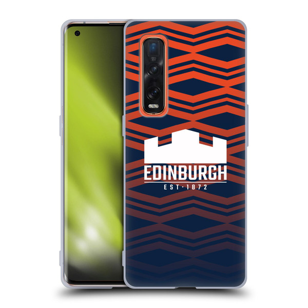 Edinburgh Rugby Graphics Pattern Gradient Soft Gel Case for OPPO Find X2 Pro 5G