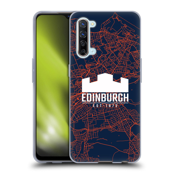 Edinburgh Rugby Graphics Map Soft Gel Case for OPPO Find X2 Lite 5G