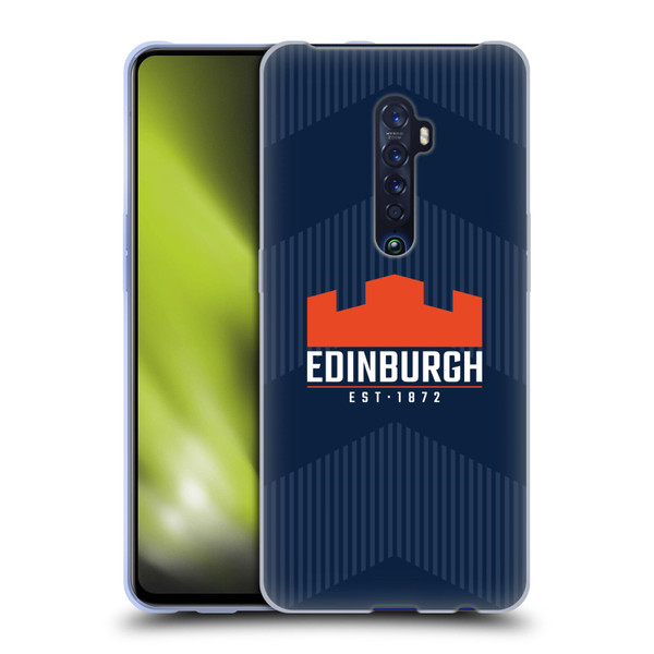 Edinburgh Rugby Graphics Lines Soft Gel Case for OPPO Reno 2