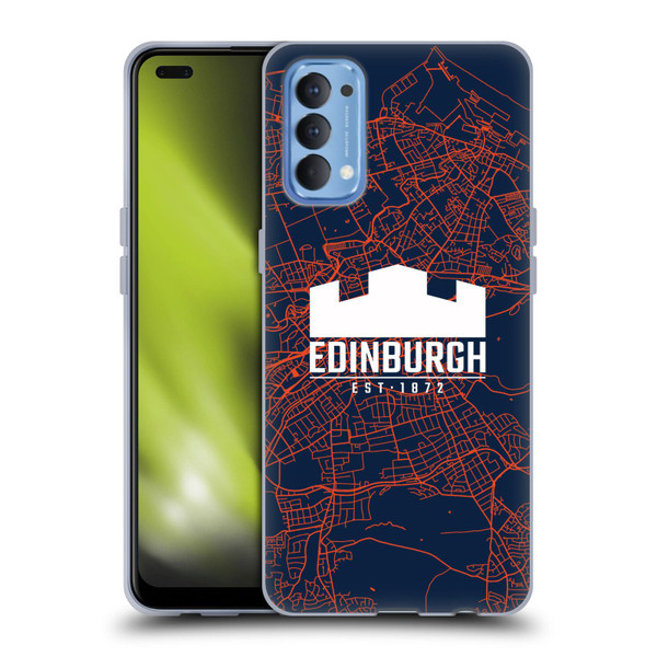 Edinburgh Rugby Graphics Map Soft Gel Case for OPPO Reno 4 5G