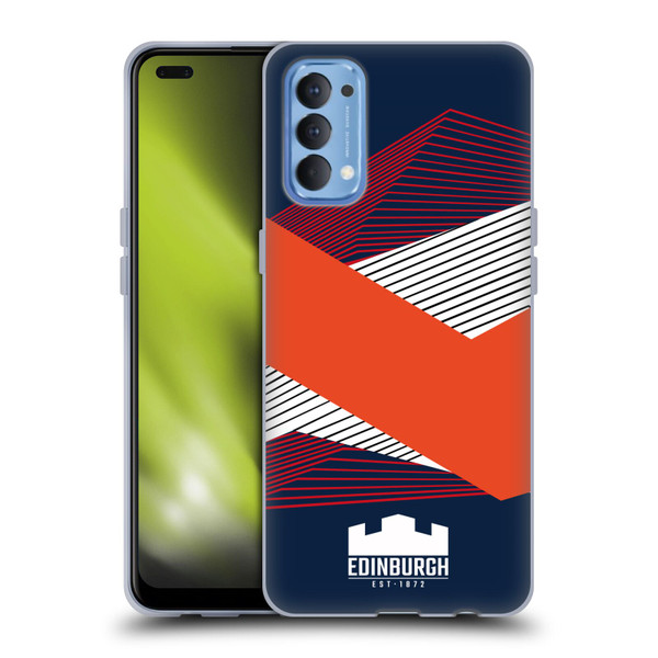 Edinburgh Rugby Graphics Shapes Soft Gel Case for OPPO Reno 4 5G