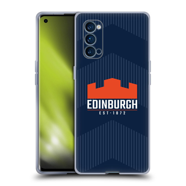 Edinburgh Rugby Graphics Lines Soft Gel Case for OPPO Reno 4 Pro 5G